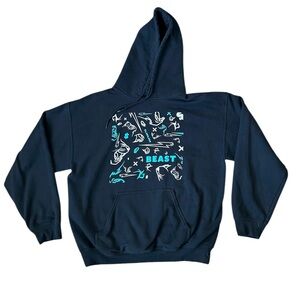 Mr. Beast black hoodie sweatshirt pre-loved size medium